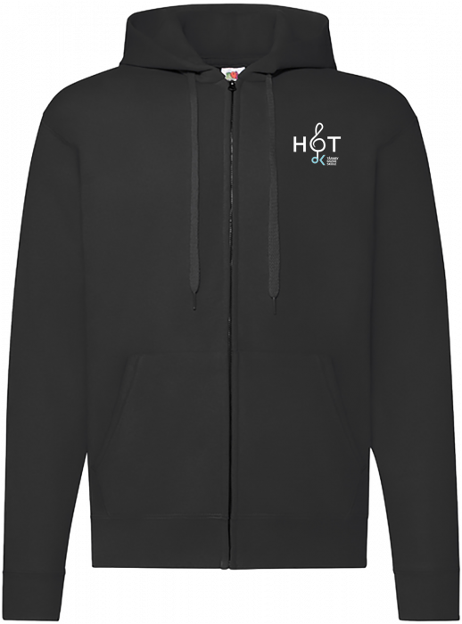 Fruit of the loom - Hot Classic Hoodie W. Zip Adults - Black